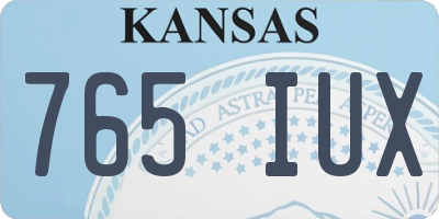 KS license plate 765IUX