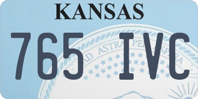 KS license plate 765IVC