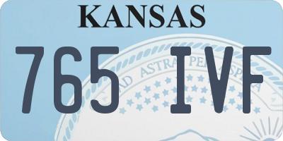 KS license plate 765IVF