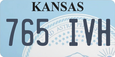 KS license plate 765IVH