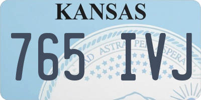 KS license plate 765IVJ