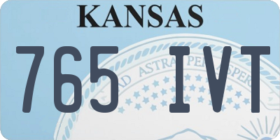 KS license plate 765IVT