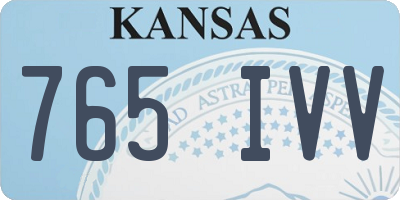 KS license plate 765IVV