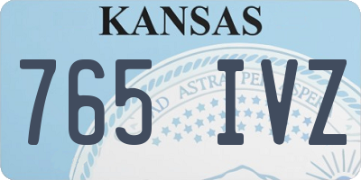 KS license plate 765IVZ