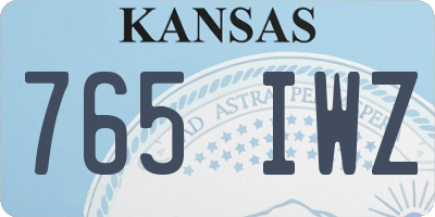 KS license plate 765IWZ