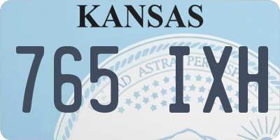 KS license plate 765IXH