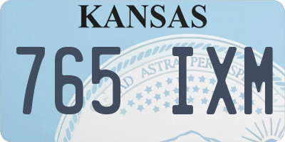 KS license plate 765IXM