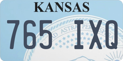 KS license plate 765IXQ