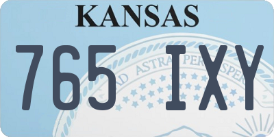 KS license plate 765IXY