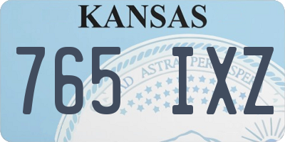 KS license plate 765IXZ