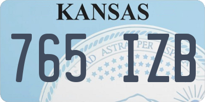 KS license plate 765IZB