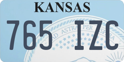 KS license plate 765IZC