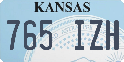KS license plate 765IZH