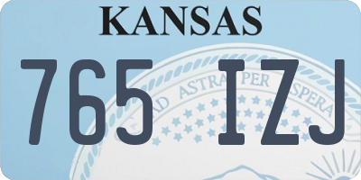 KS license plate 765IZJ