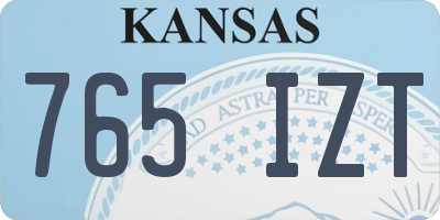 KS license plate 765IZT