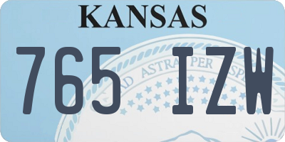 KS license plate 765IZW