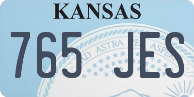 KS license plate 765JES