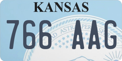 KS license plate 766AAG