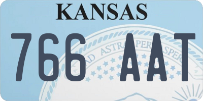 KS license plate 766AAT