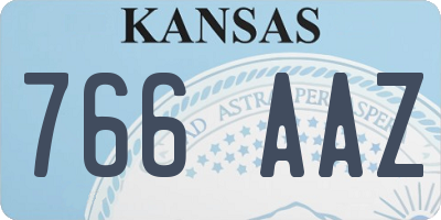 KS license plate 766AAZ