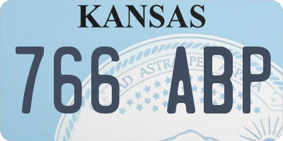 KS license plate 766ABP