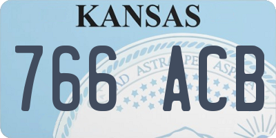 KS license plate 766ACB
