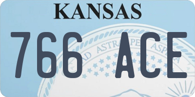 KS license plate 766ACE