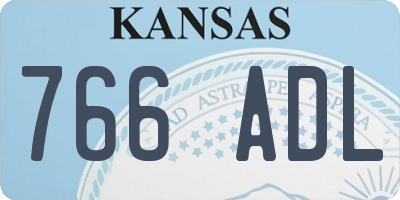 KS license plate 766ADL