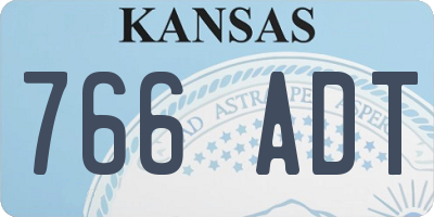 KS license plate 766ADT