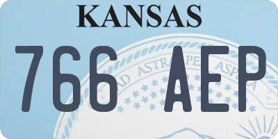KS license plate 766AEP