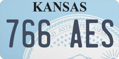 KS license plate 766AES