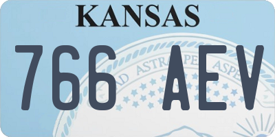 KS license plate 766AEV