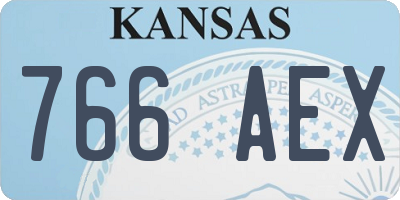 KS license plate 766AEX