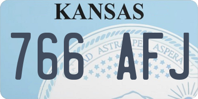 KS license plate 766AFJ