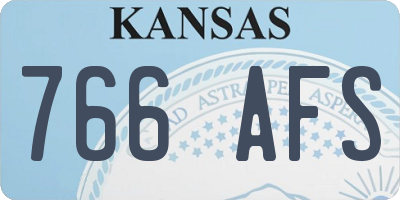 KS license plate 766AFS