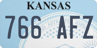 KS license plate 766AFZ