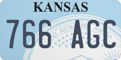 KS license plate 766AGC