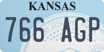 KS license plate 766AGP