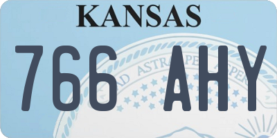 KS license plate 766AHY
