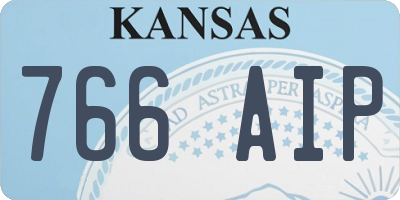 KS license plate 766AIP