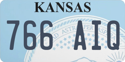 KS license plate 766AIQ
