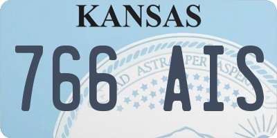KS license plate 766AIS