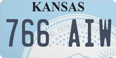 KS license plate 766AIW