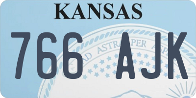 KS license plate 766AJK