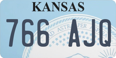 KS license plate 766AJQ