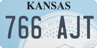 KS license plate 766AJT