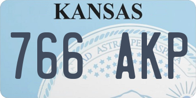 KS license plate 766AKP
