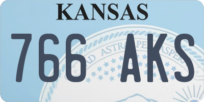 KS license plate 766AKS