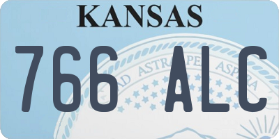 KS license plate 766ALC