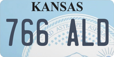 KS license plate 766ALD